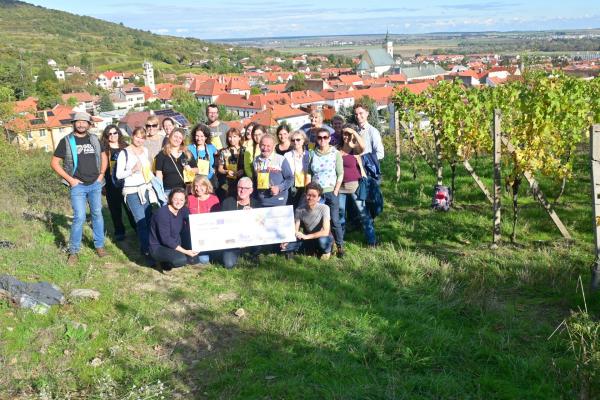 Personengruppe in den Weingärten